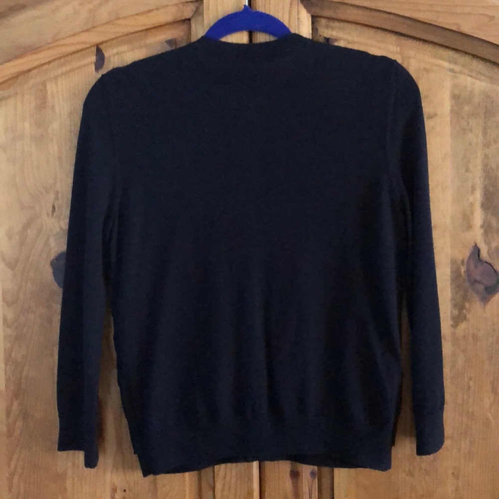 Tory Burch 3/4 sleeve cardigan in a deep Navy Sz S - Picture 7 of 8